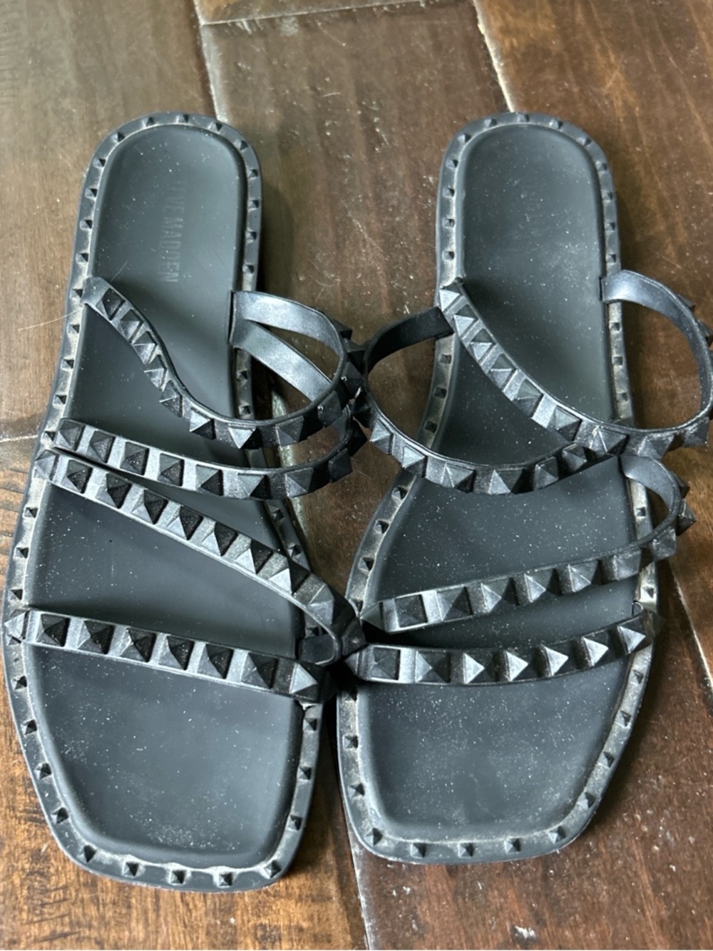 Steve Madden Studded Black Women's Slide Sandals